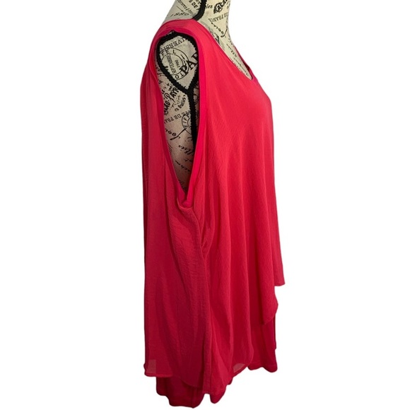 Cameo Appearance Blouse Double Layered Pink Tank Top 100% Rayon women’s 3X NEW - Picture 5 of 12